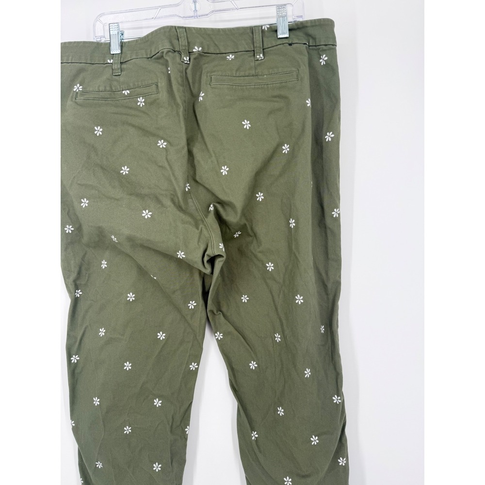 J. Crew Womens High Rise Girlfriend Chino Pants 16 Daisy Flower Boho Cottagecore - Picture 8 of 8